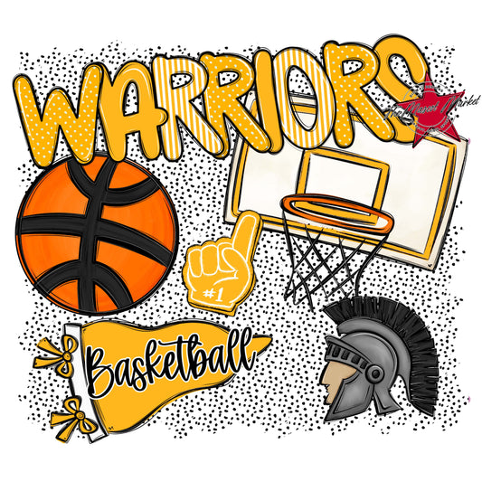 Warriors Basketball Spirit-Yellow
