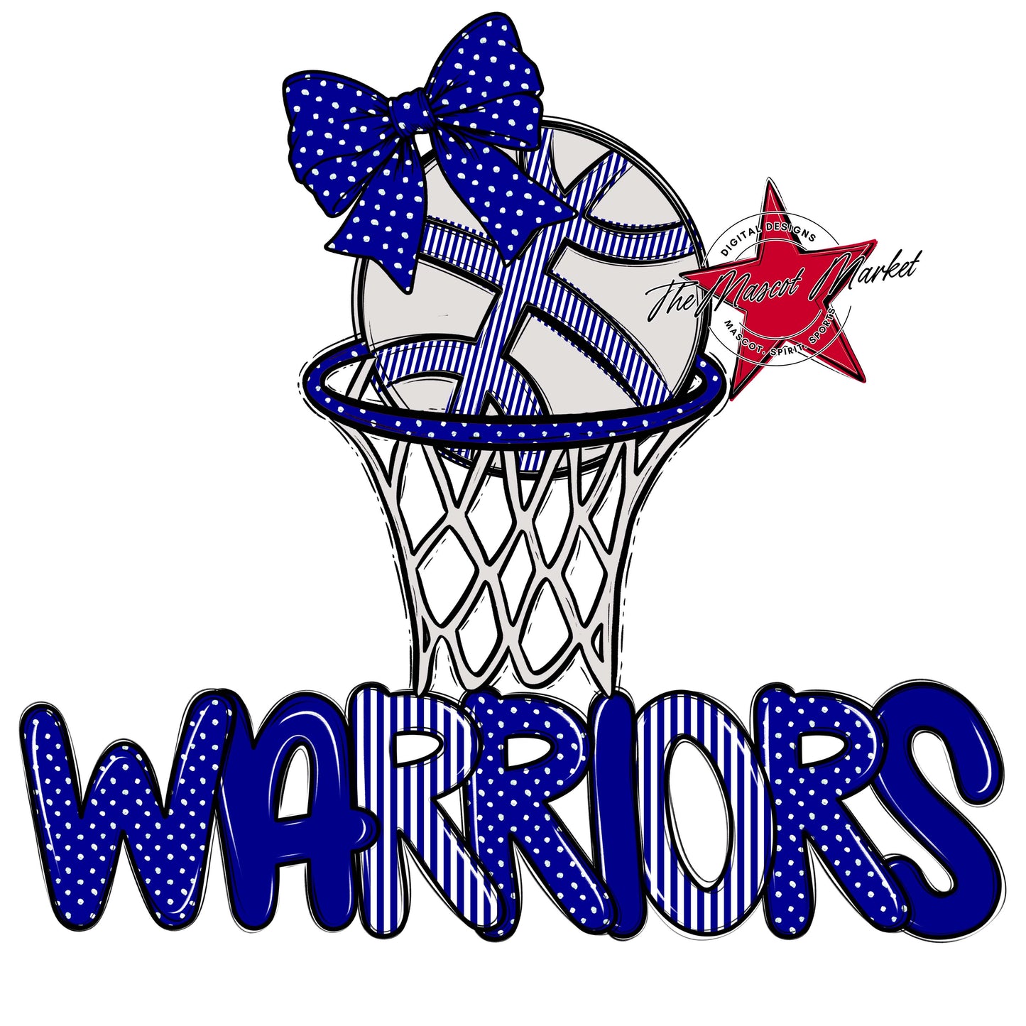 Warriors Basketball Spirit Design-Blue