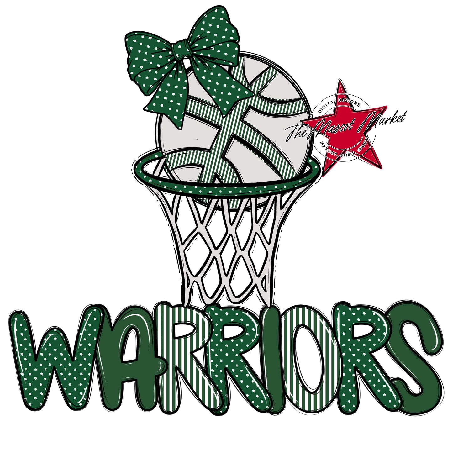 Warriors Basketball Spirit Design-Green