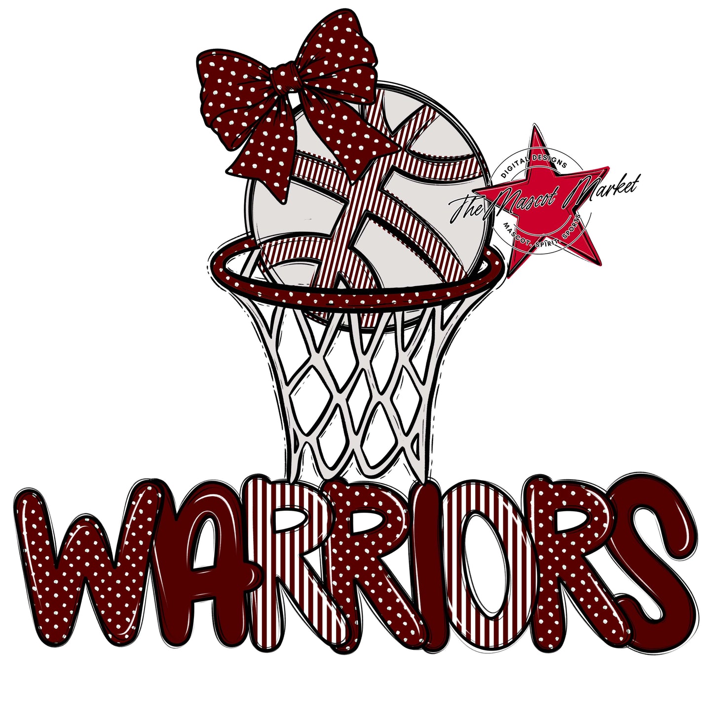 Warriors Basketball Spirit Design-Maroon