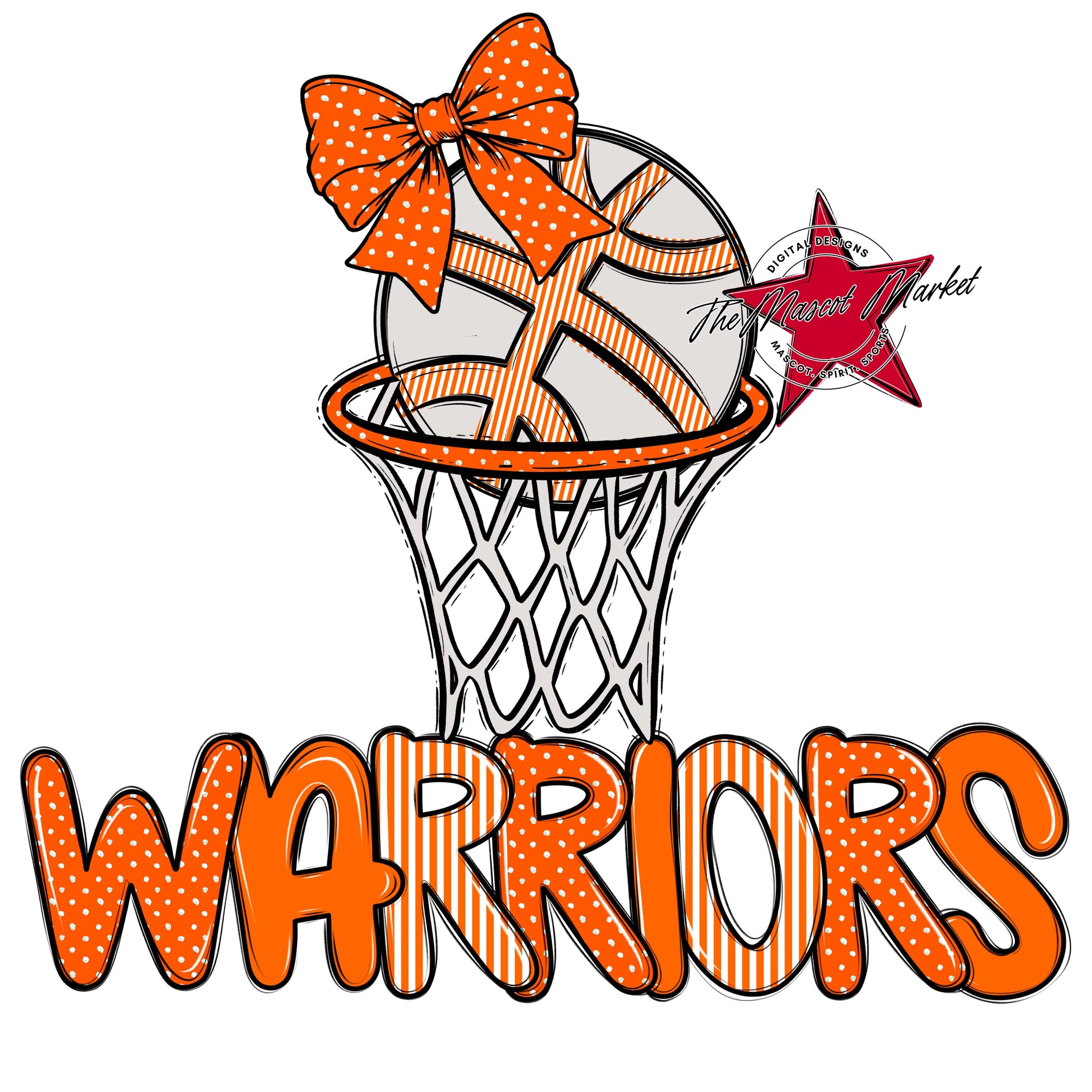 Warriors Basketball Spirit Design-Orange