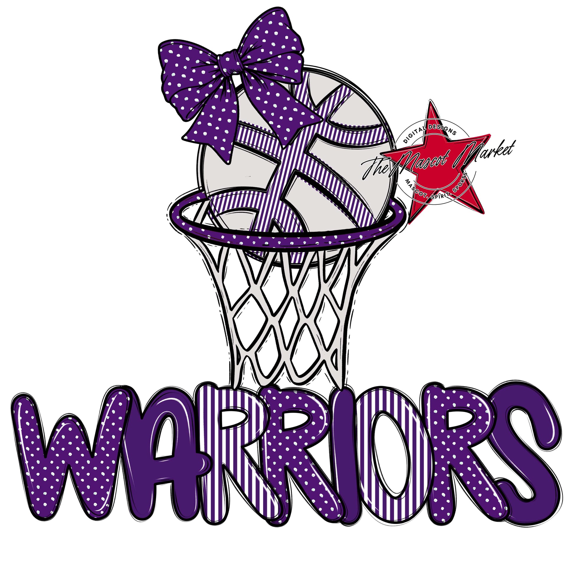 Warriors Basketball Spirit Design-Purple