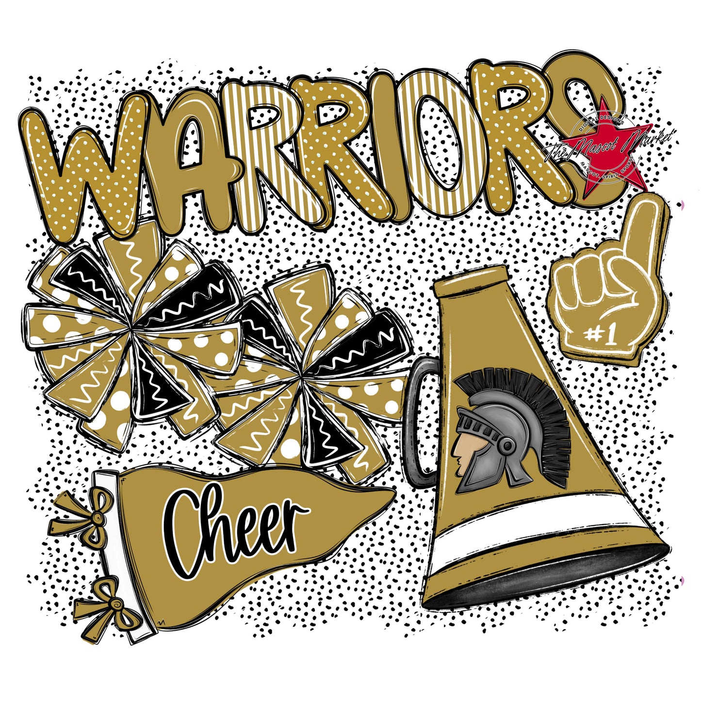 Warriors Cheer Spirit-Gold