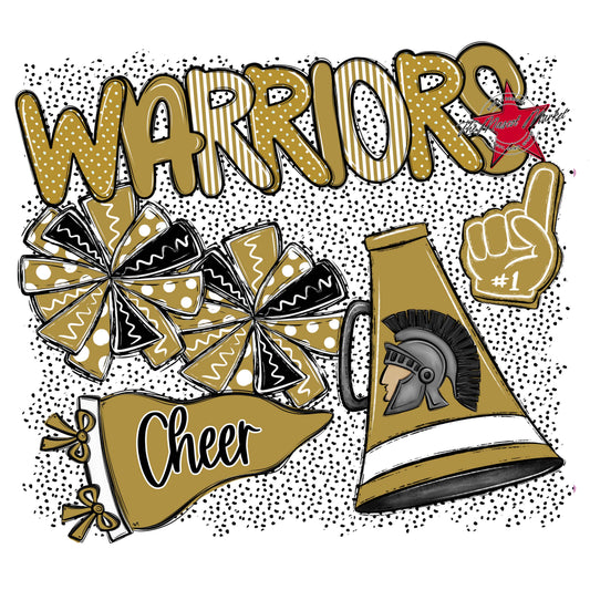 Warriors Cheer Spirit-Gold