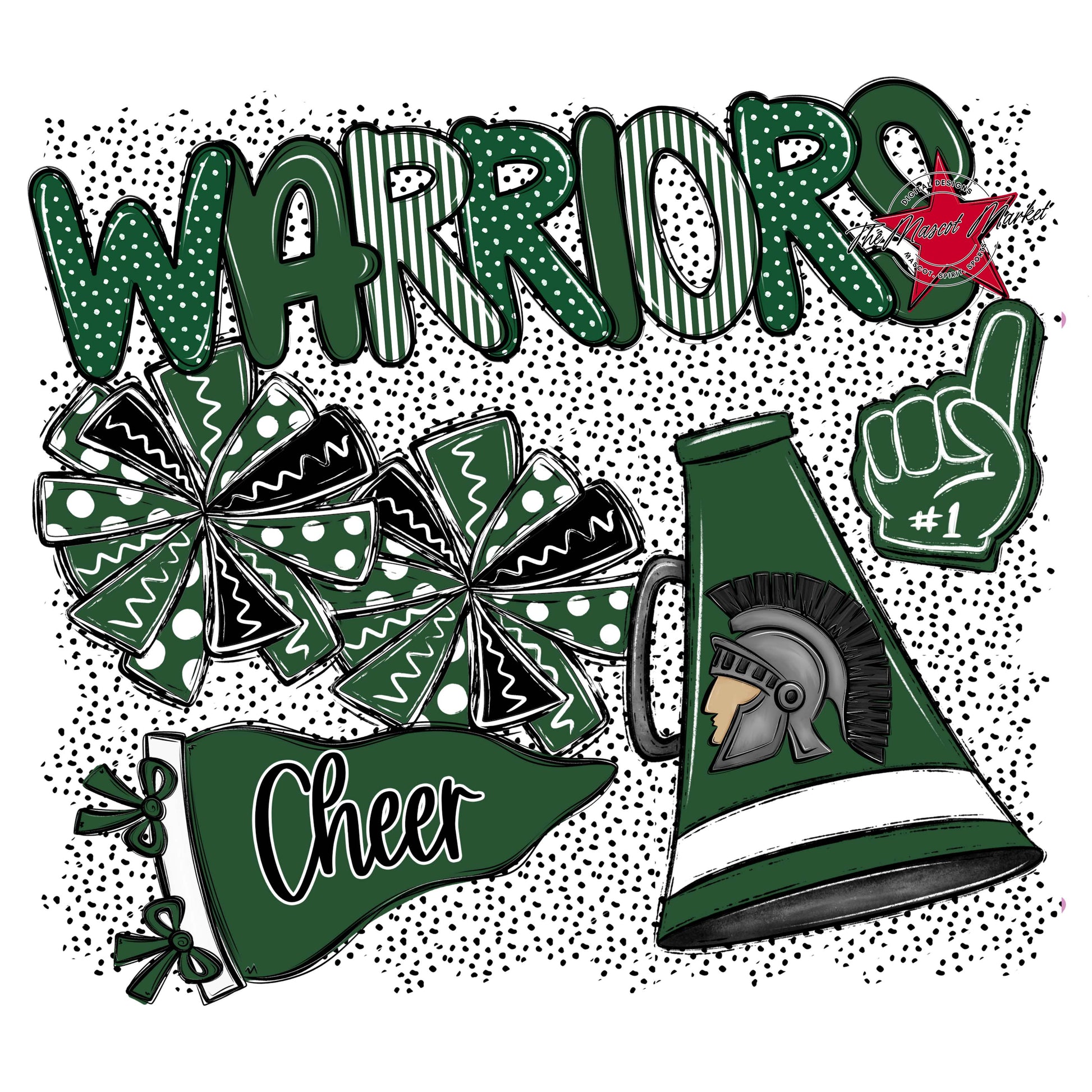 Warriors Cheer Spirit-Green