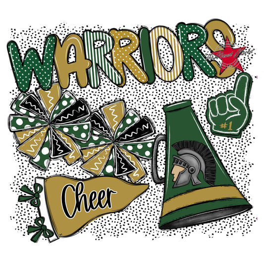 Warriors Cheer Spirit-Green & Gold