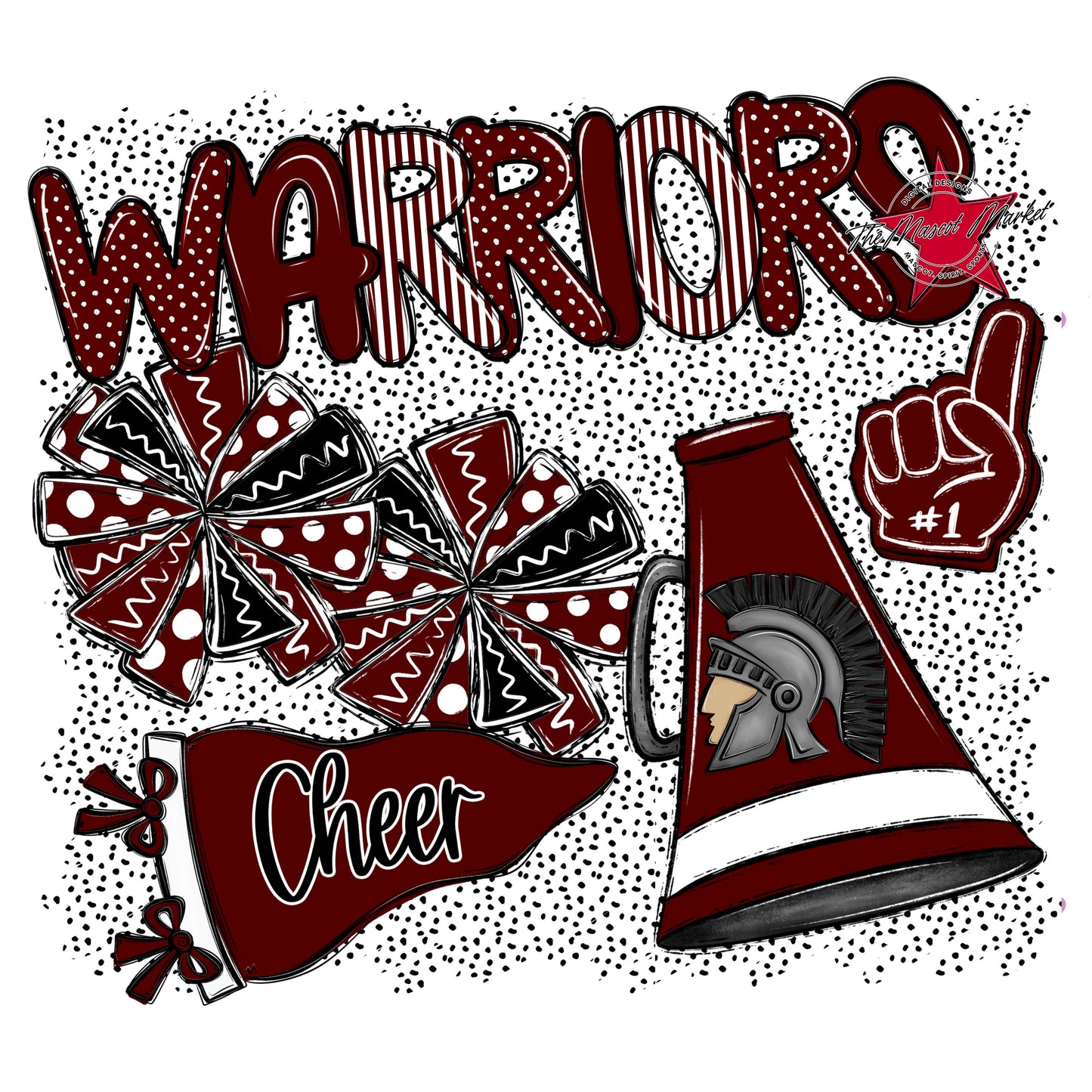 Warriors Cheer Spirit-Maroon