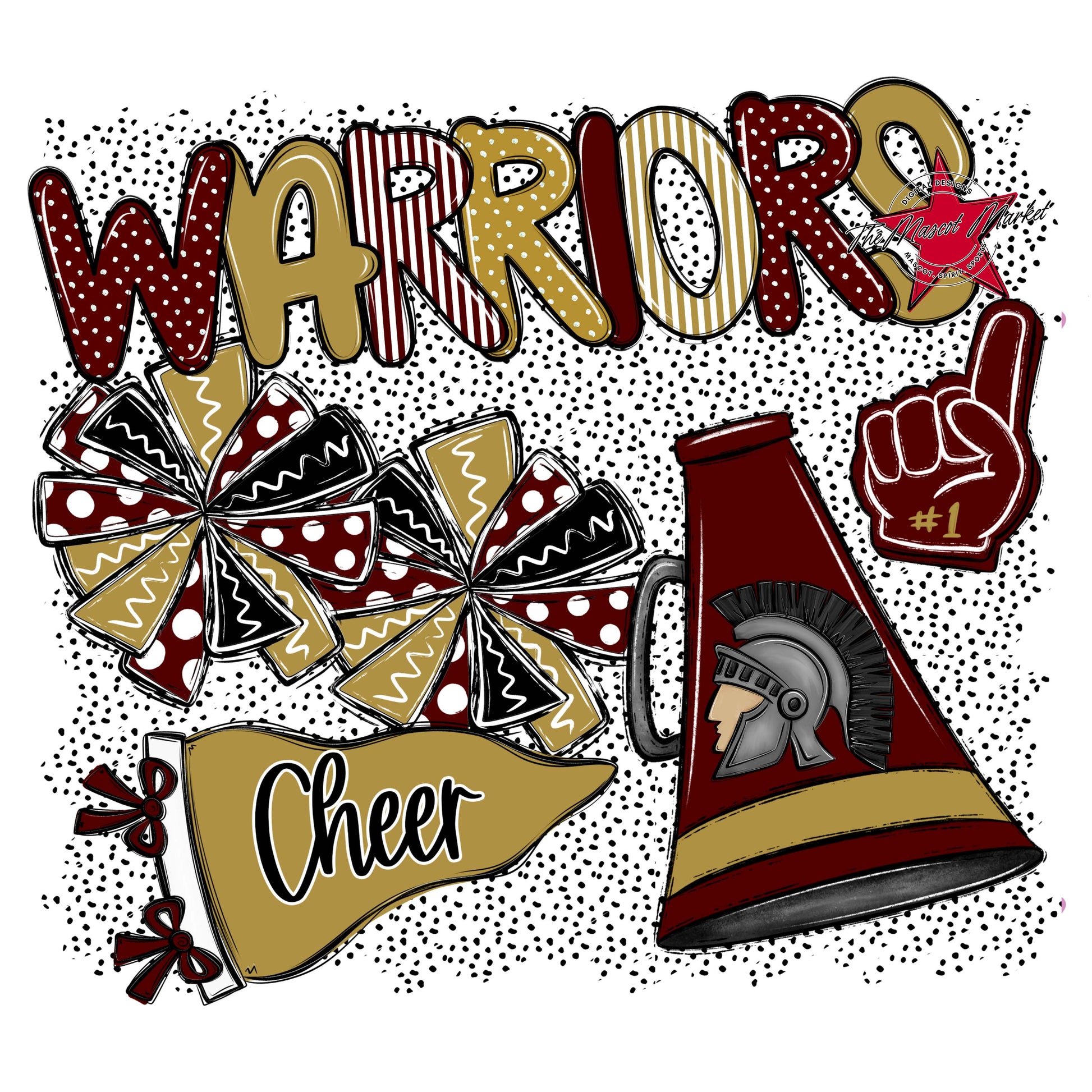 Warriors Cheer Spirit-Maroon & Gold