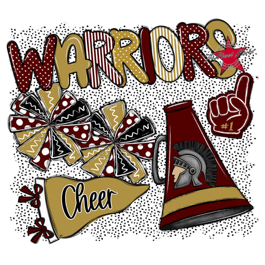 Warriors Cheer Spirit-Maroon & Gold