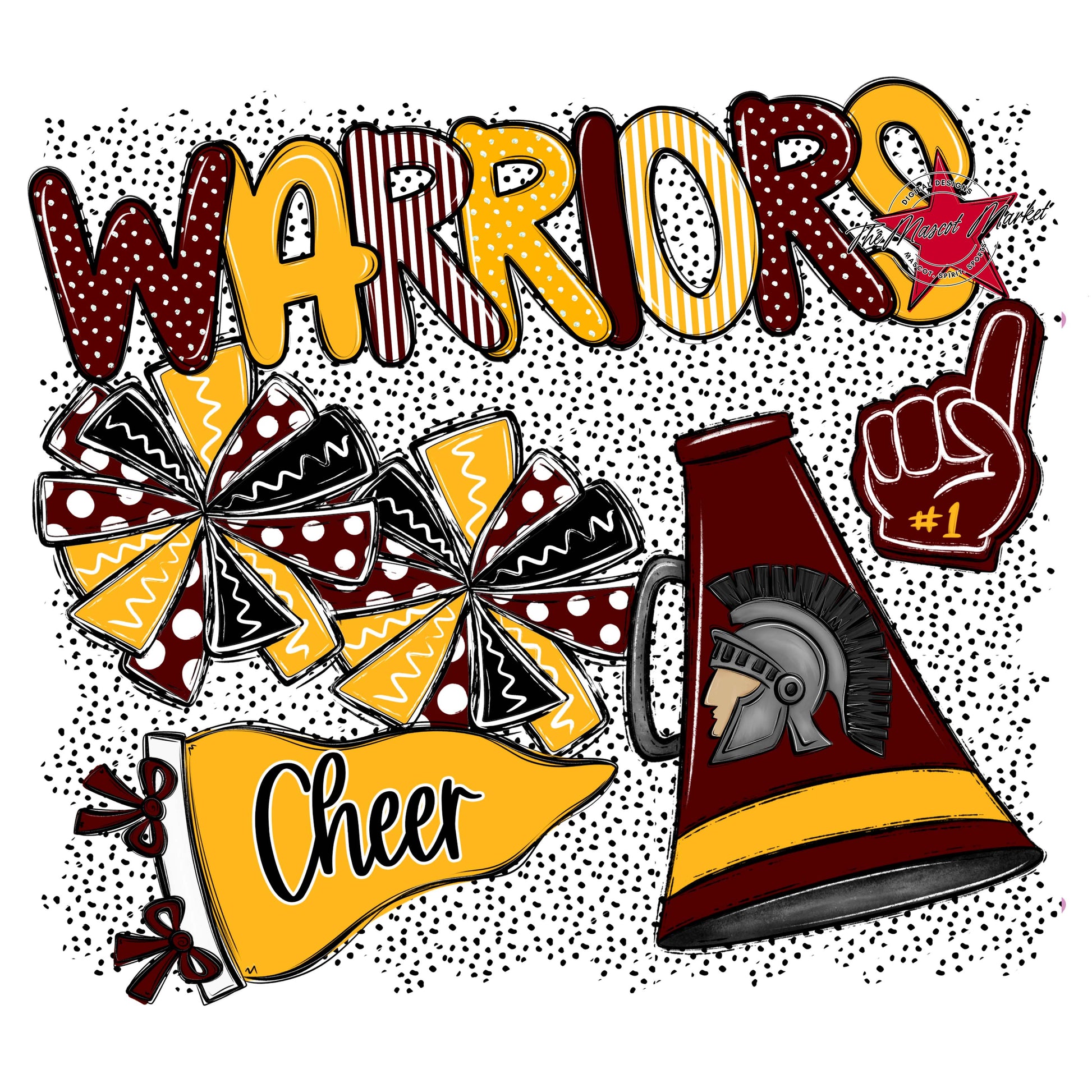 Warriors Cheer Spirit-Maroon & Yellow