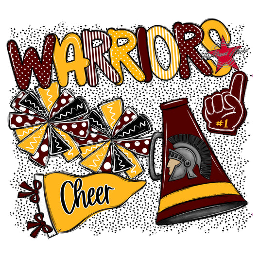 Warriors Cheer Spirit-Maroon & Yellow