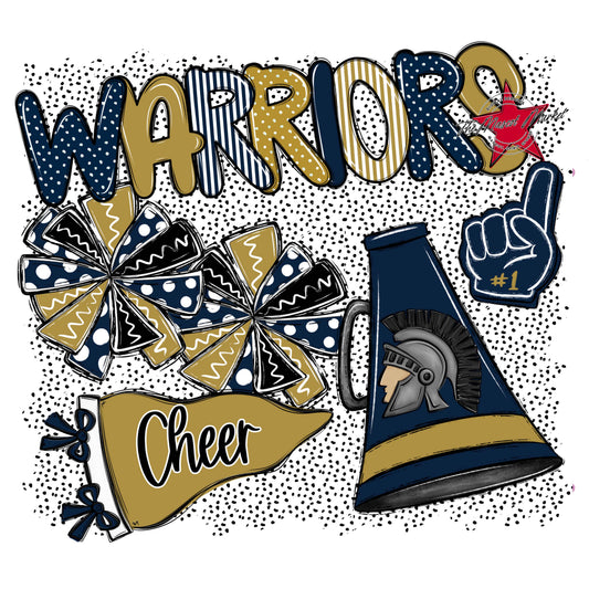 Warriors Cheer Spirit-Navy & Gold