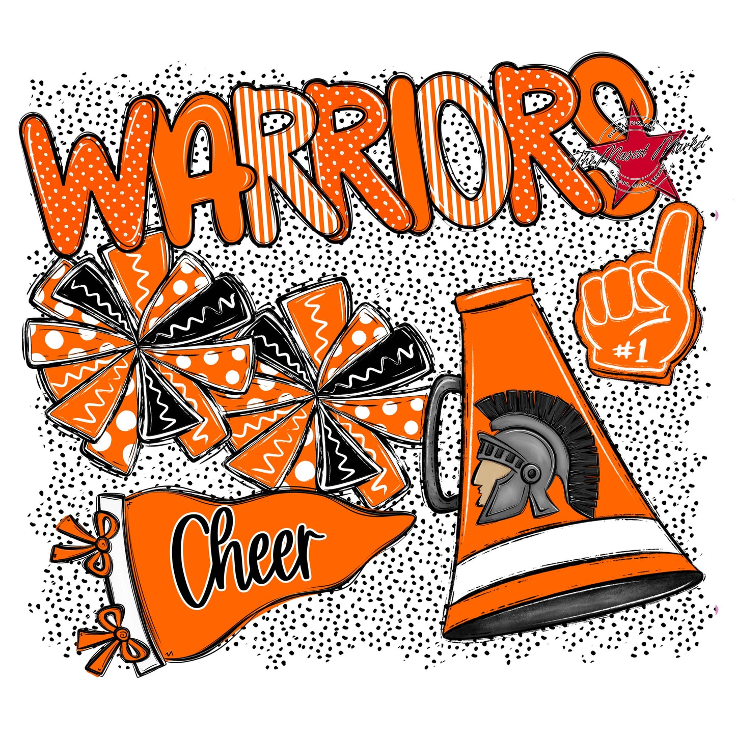Warriors Cheer Spirit-Orange