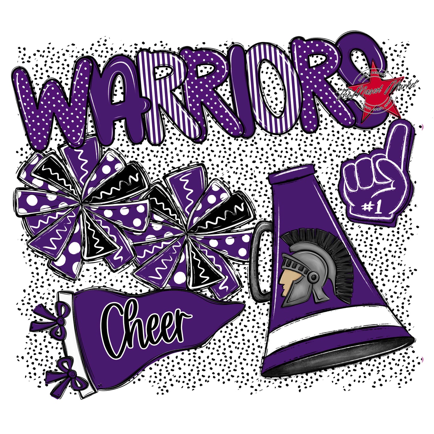 Warriors Cheer Spirit-Purple