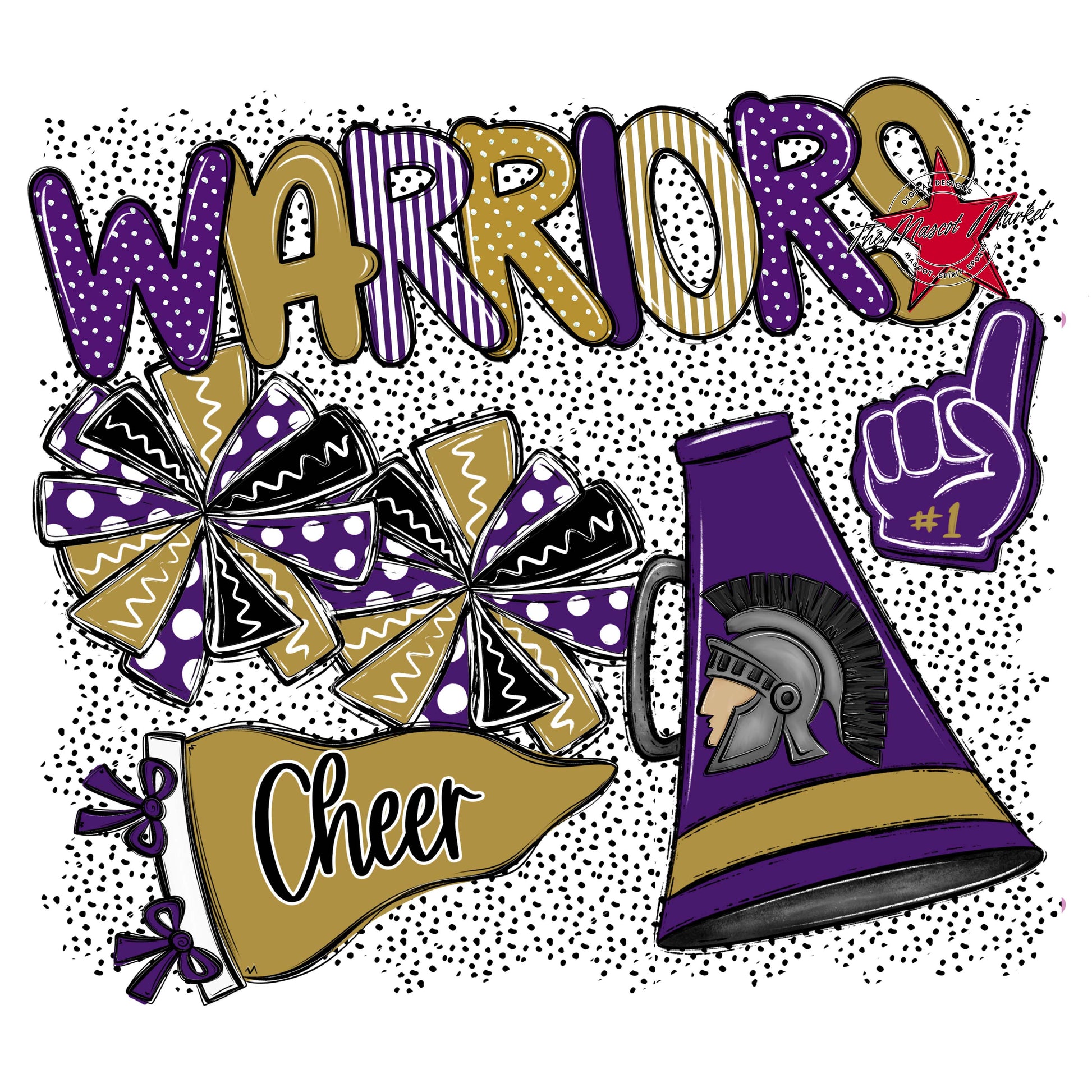 Warriors Cheer Spirit-Purple & Gold