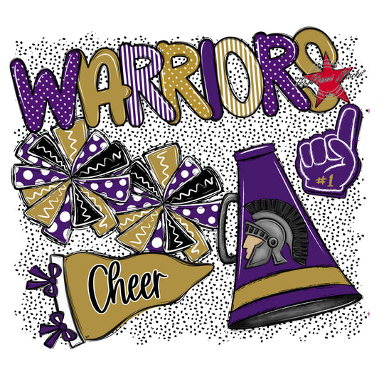 Warriors Cheer Spirit-Purple & Gold