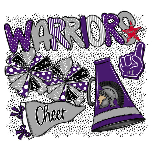 Warriors Cheer Spirit-Purple & Grey