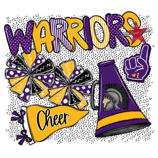 Warriors Cheer Spirit-Purple & Yellow