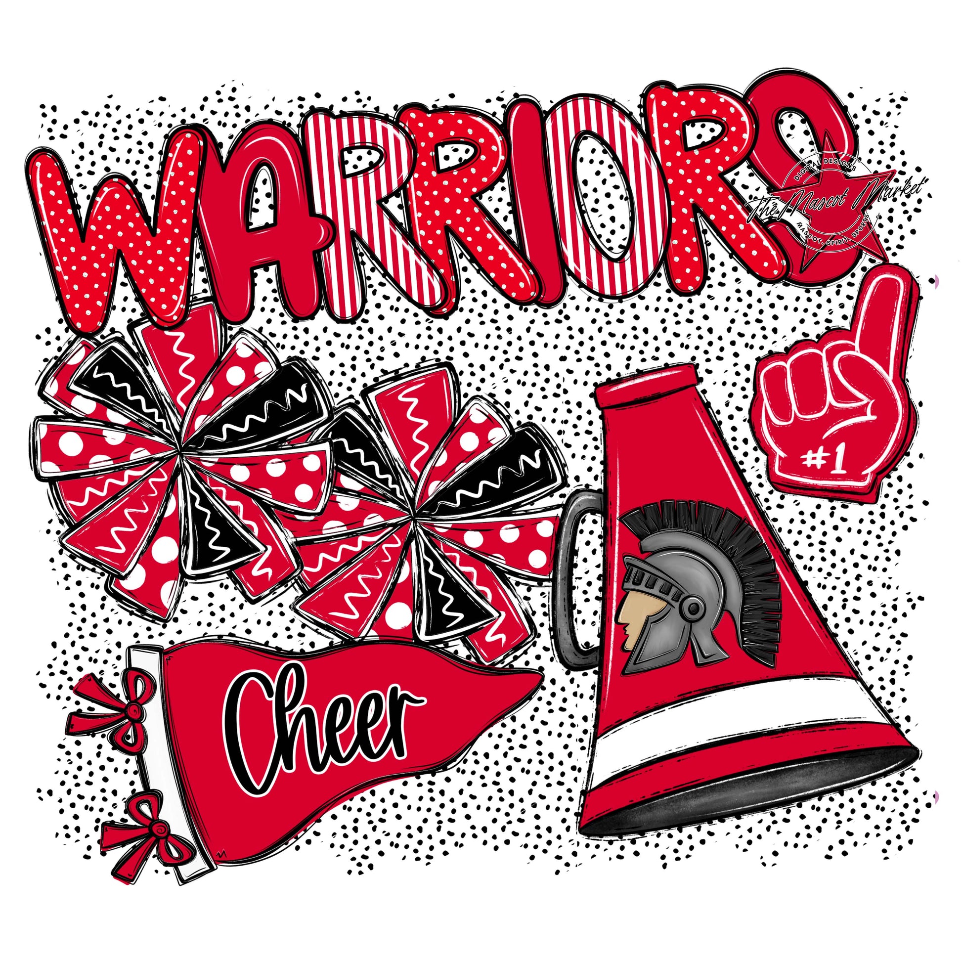 Warriors Cheer Spirit-Red