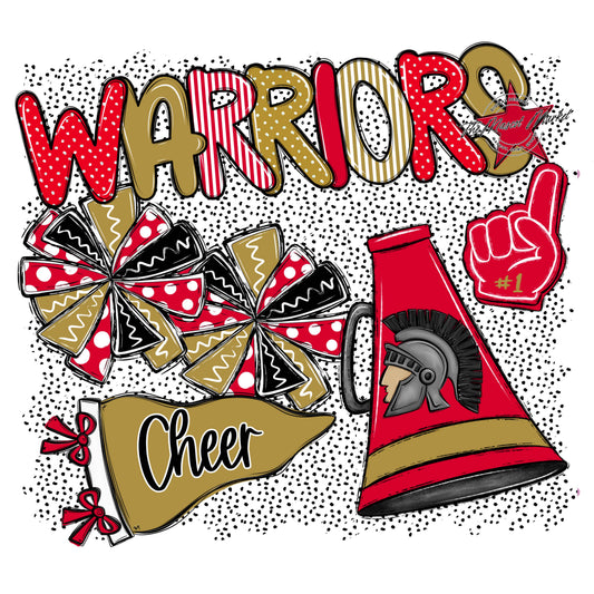 Warriors Cheer Spirit-Red & Gold