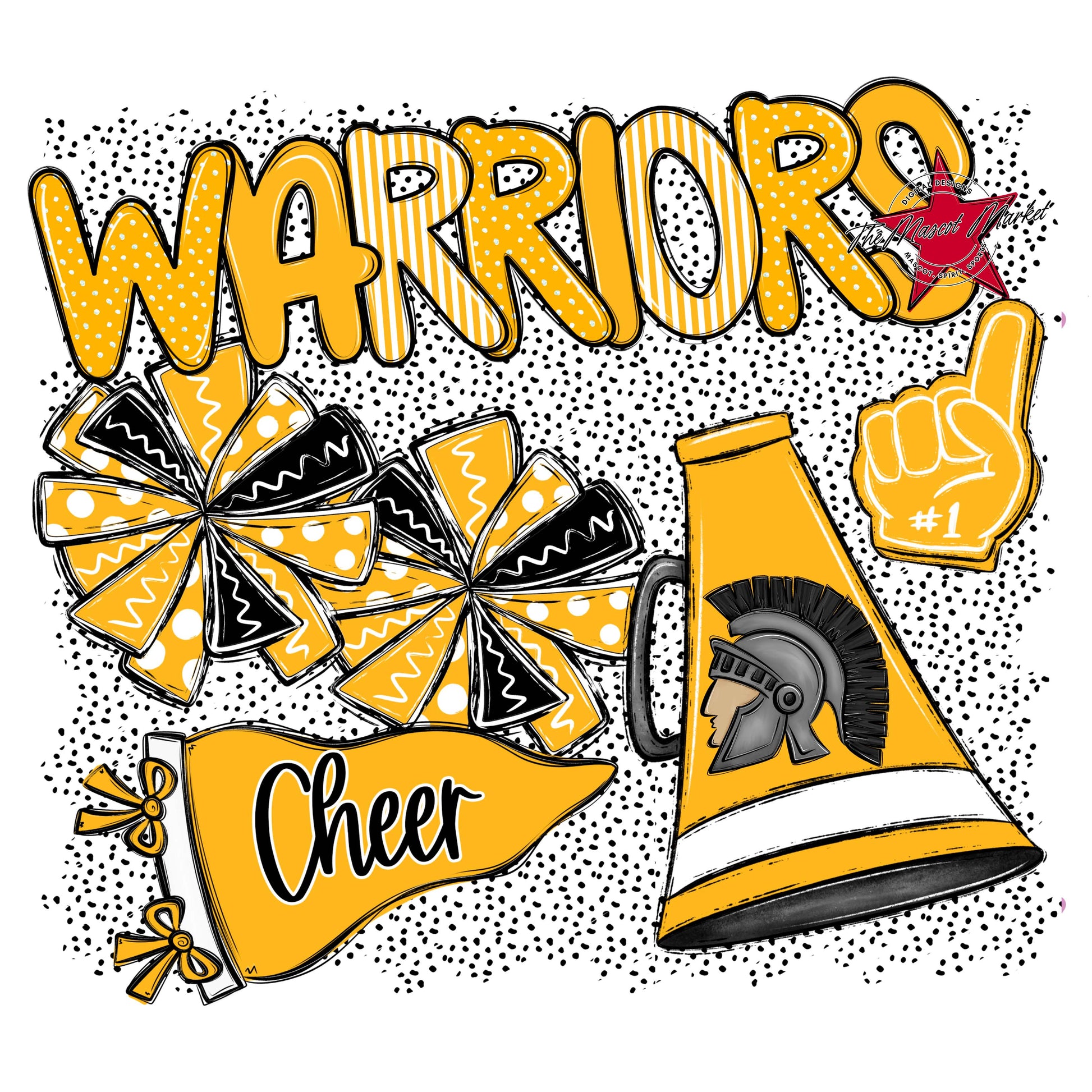 Warriors Cheer Spirit-Yellow