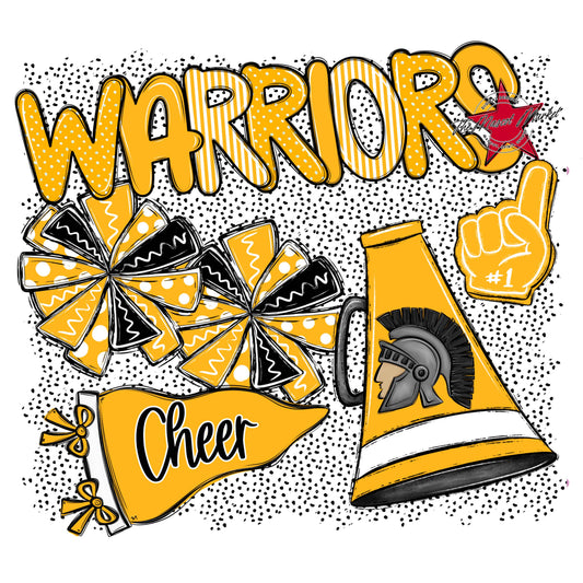 Warriors Cheer Spirit-Yellow