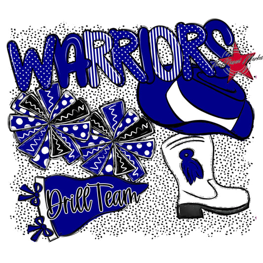 Warriors Drillteam Spirit-Blue