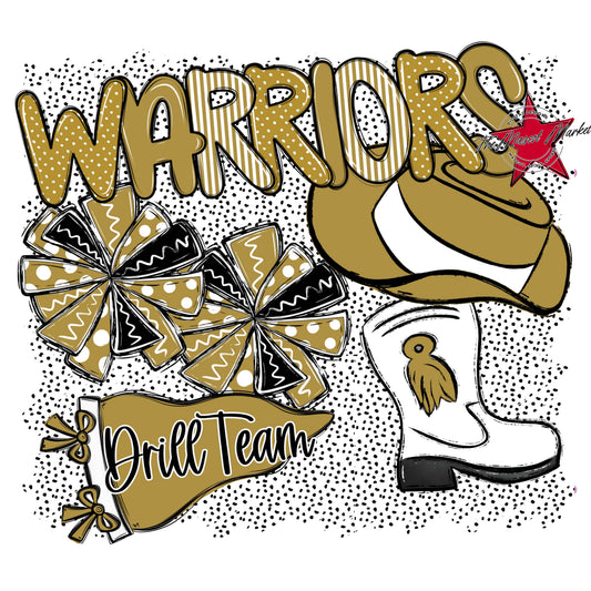 Warriors Drillteam Spirit-Gold