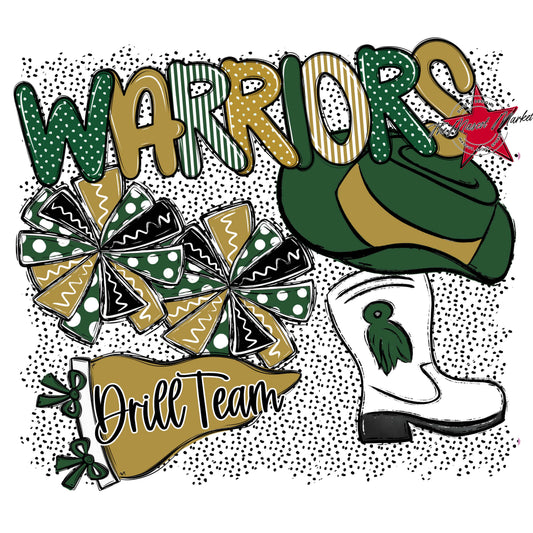 Warriors Drillteam Spirit-Green & Gold