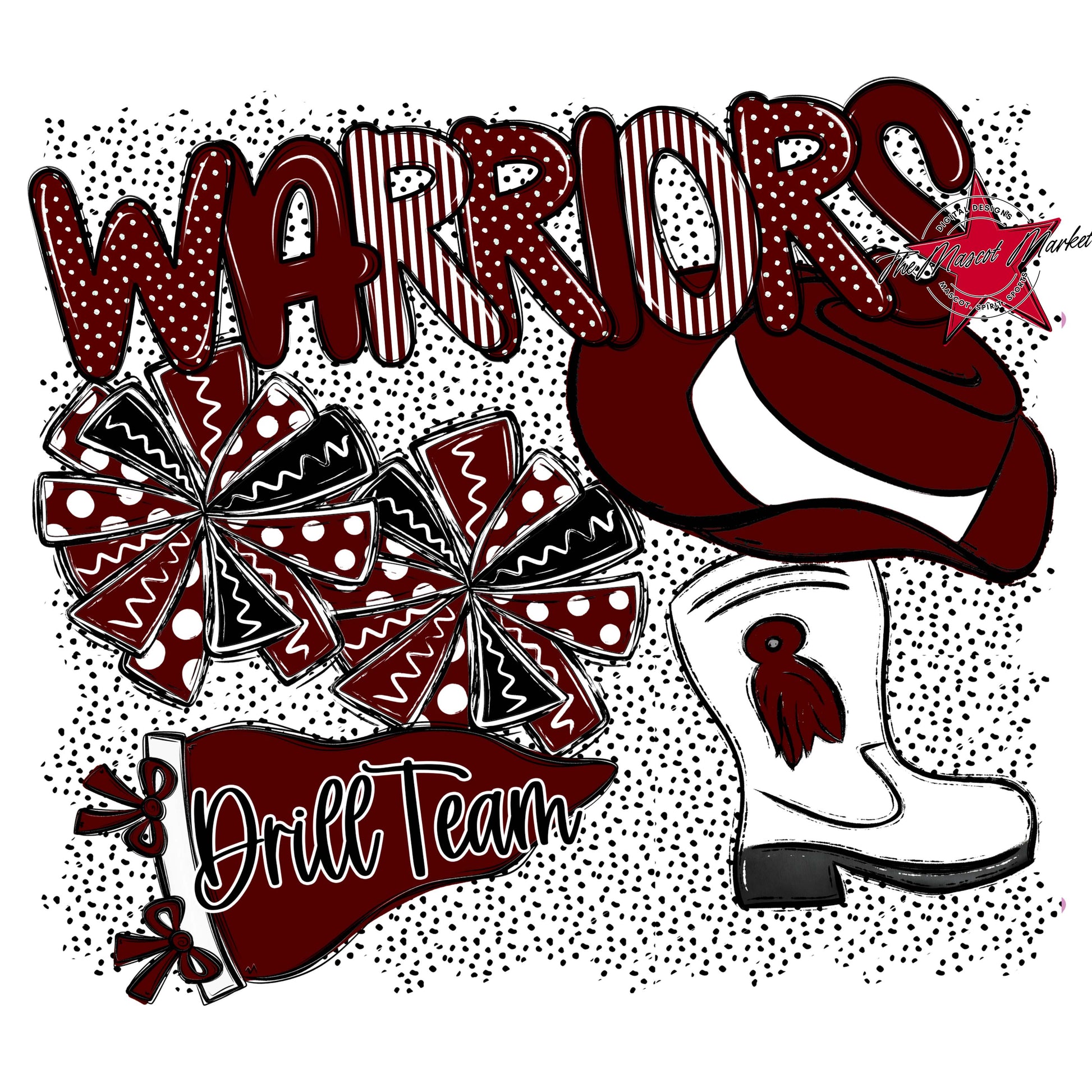 Warriors Drillteam Spirit-Maroon