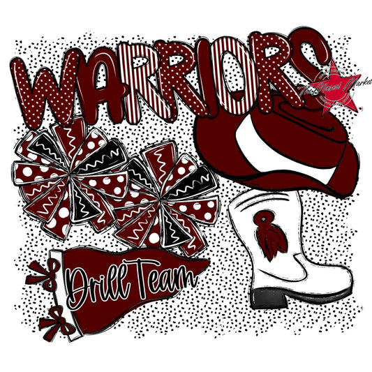 Warriors Drillteam Spirit-Maroon
