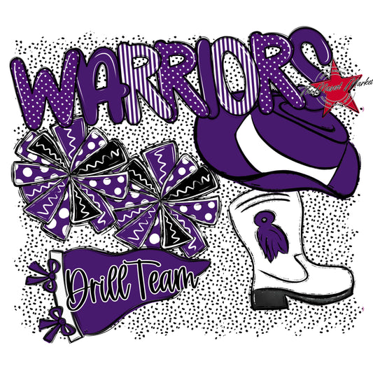 Warriors Drillteam Spirit-Purple