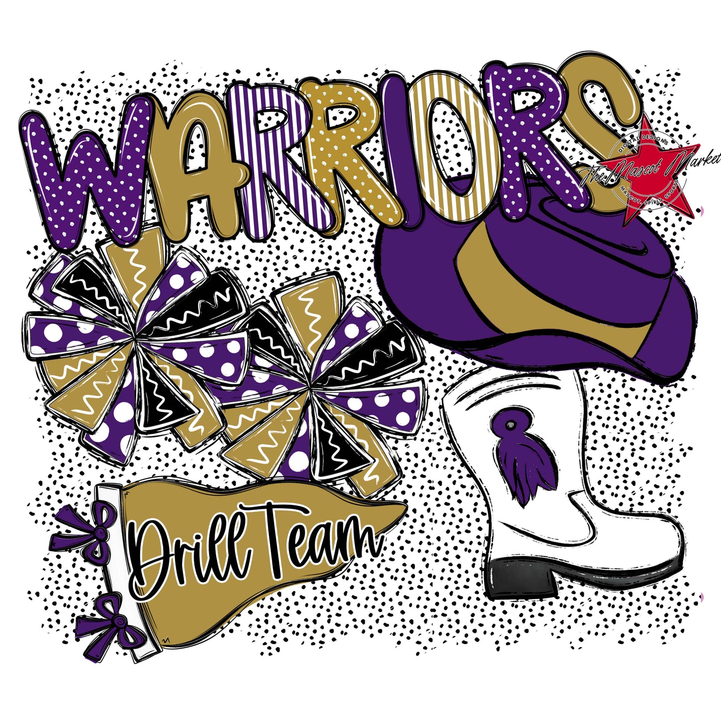 Warriors Drillteam Spirit-Purple & Gold