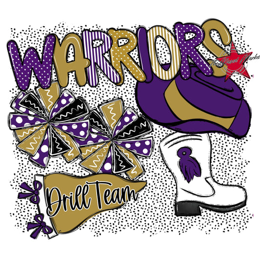 Warriors Drillteam Spirit-Purple & Gold
