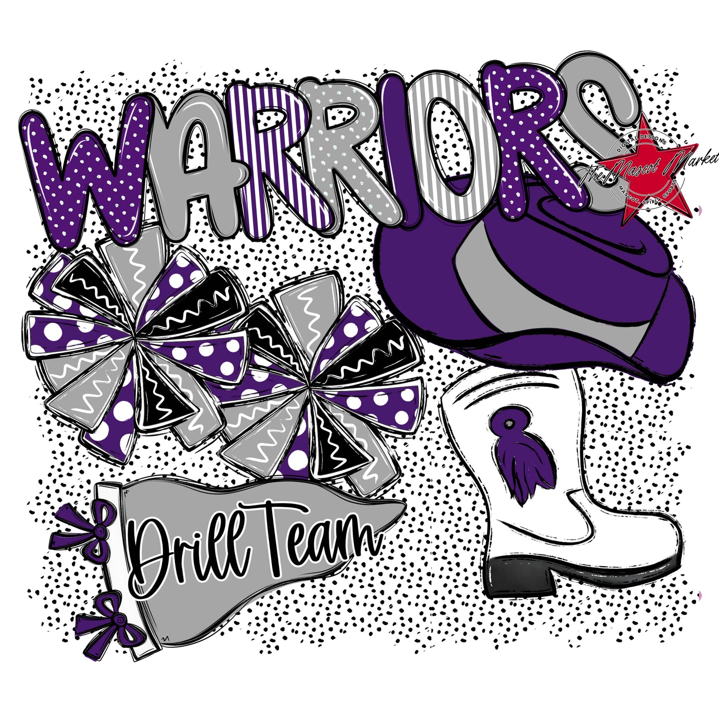 Warriors Drillteam Spirit-Purple & Grey