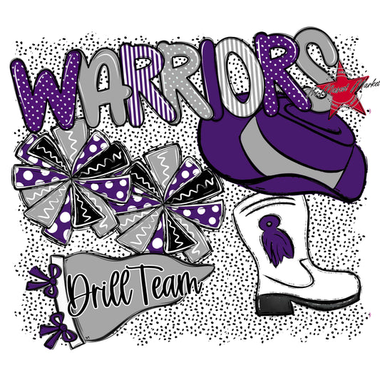 Warriors Drillteam Spirit-Purple & Grey