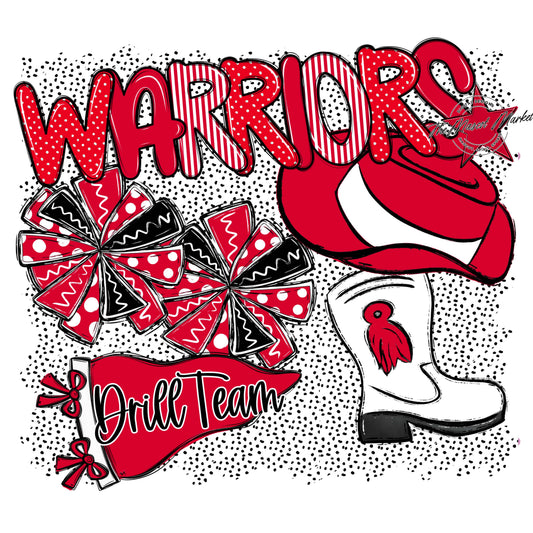 Warriors Drillteam Spirit-Red