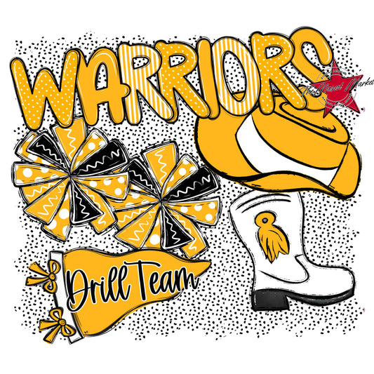 Warriors Drillteam Spirit-Yellow