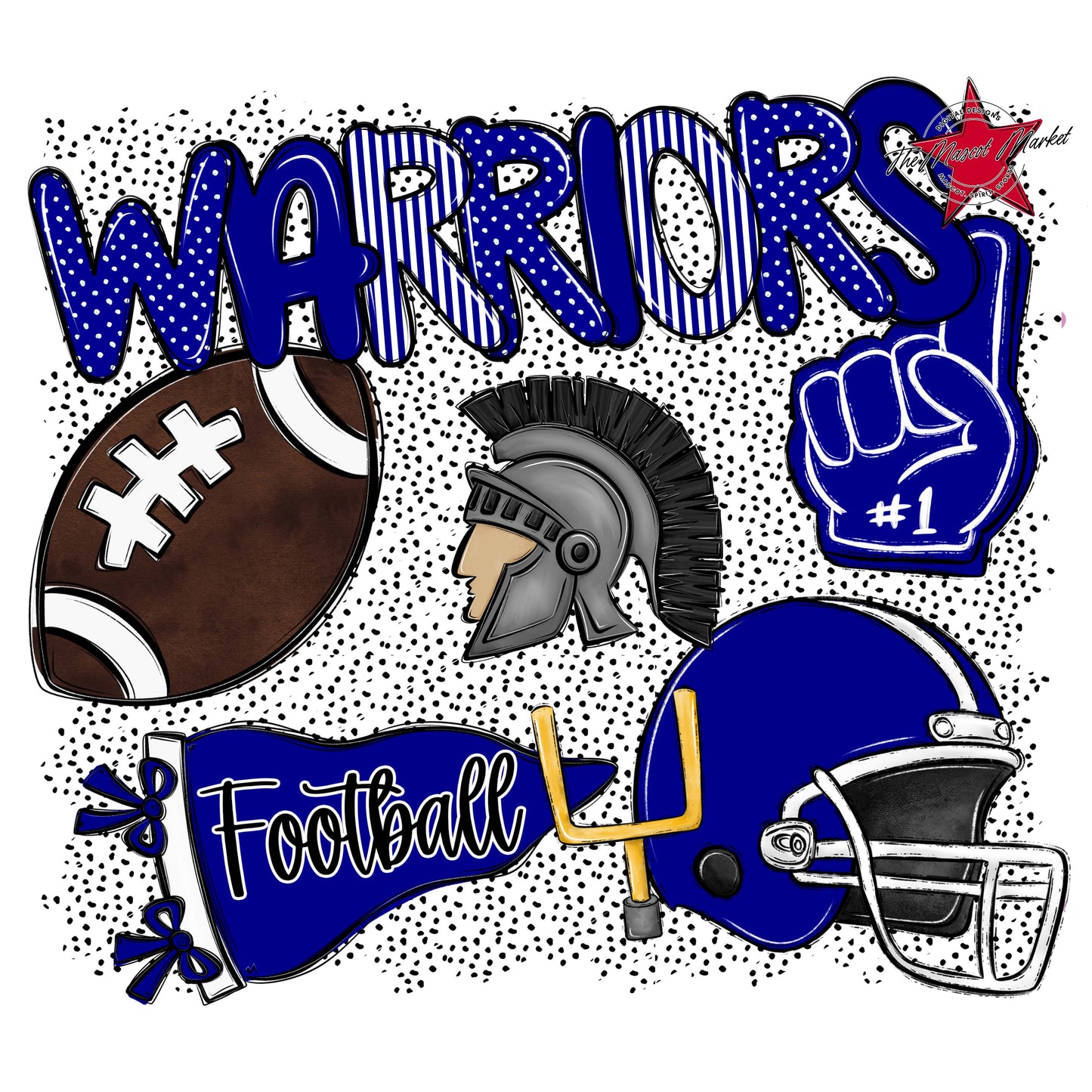 Warriors Football Spirit-Blue