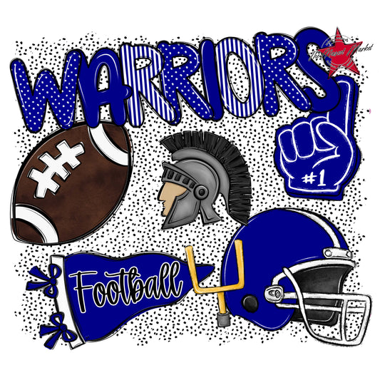 Warriors Football Spirit-Blue
