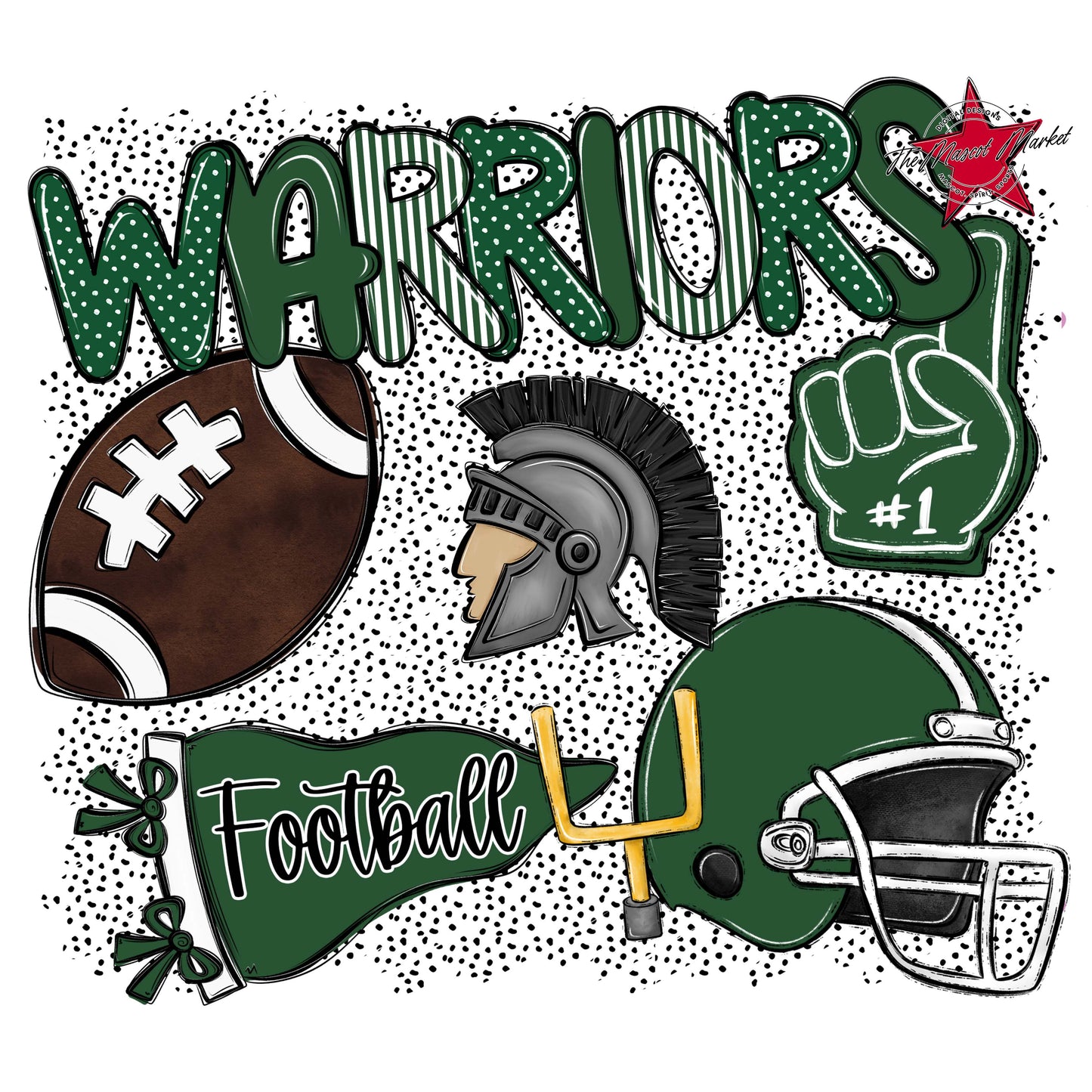 Warriors Football Spirit-Green