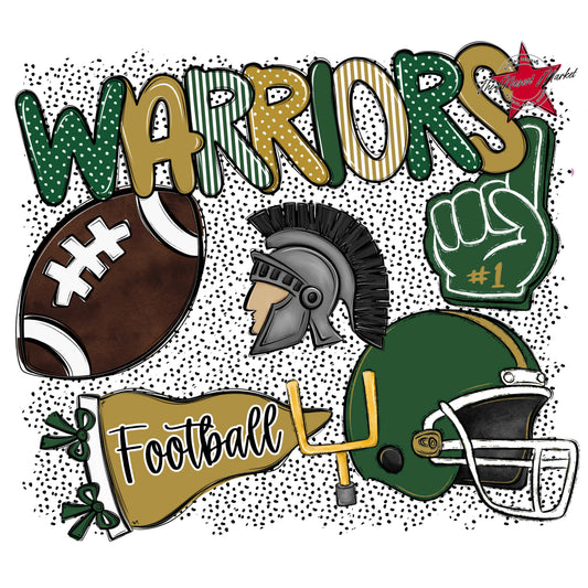 Warriors Football Spirit-Green & Gold