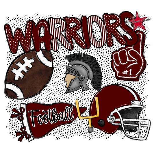 Warriors Football Spirit-Maroon