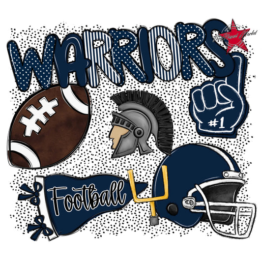 Warriors Football Spirit-Navy