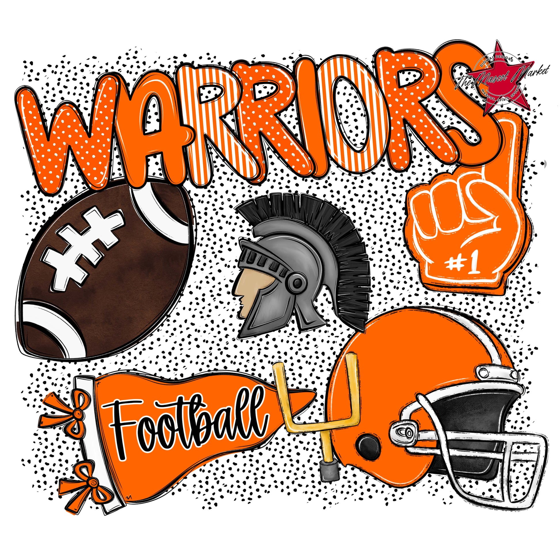 Warriors Football Spirit-Orange
