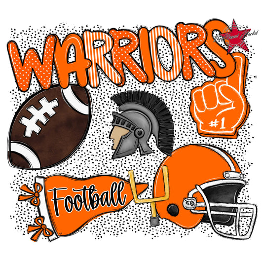 Warriors Football Spirit-Orange
