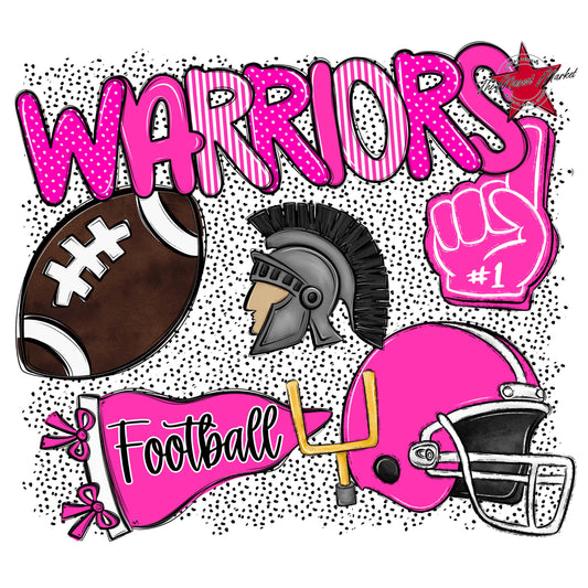 Warriors Football Spirit-Pink