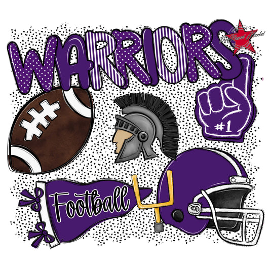 Warriors Football Spirit-Purple