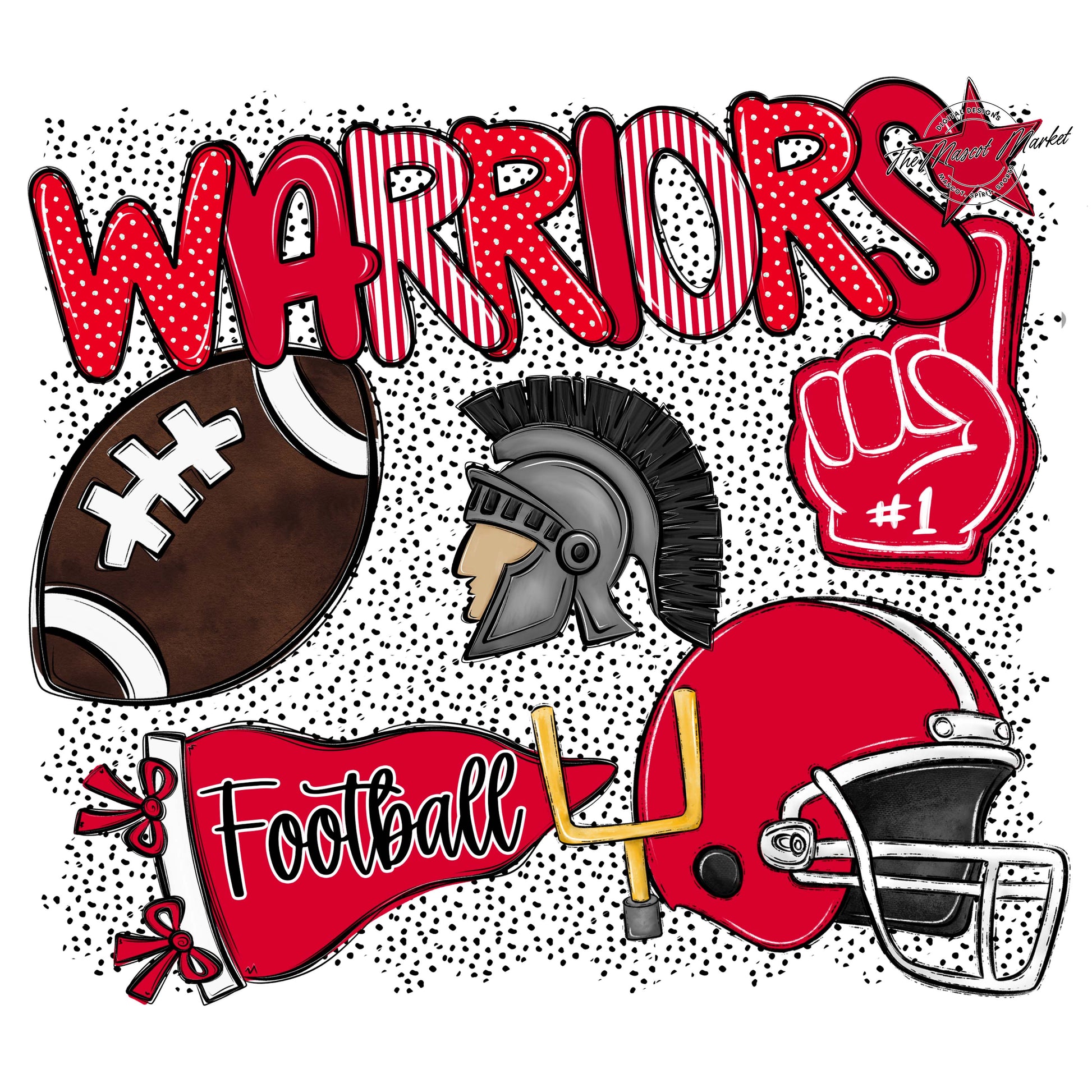 Warriors Football Spirit-Red