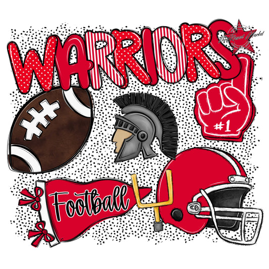 Warriors Football Spirit-Red